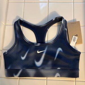 NWT Nike Girls Pro Swoosh Sports Bra - Blue and White Size Medium $30